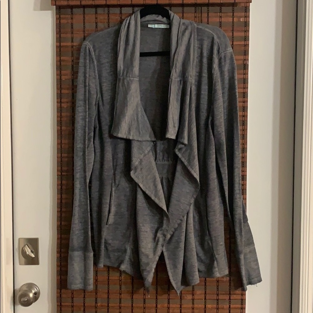 Grey Athleisure Cardigan/Sweater